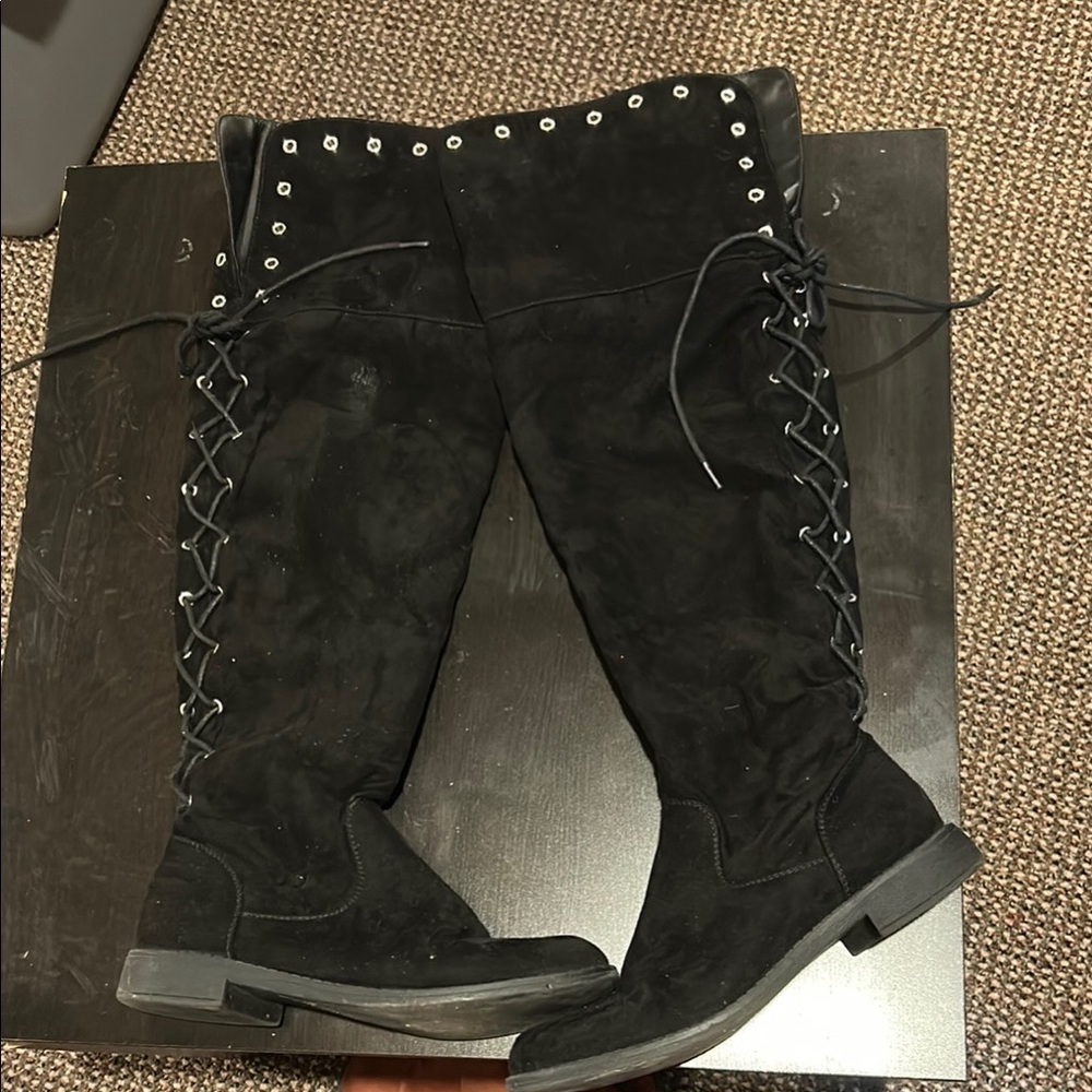 Stylish Black Knee-High Boots